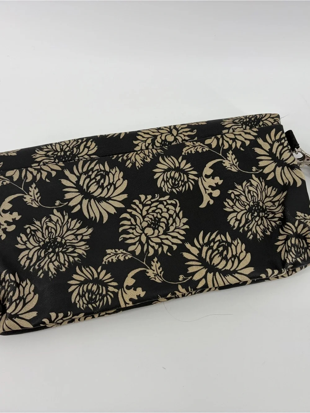 Petunia Pickle Bottom Bag Black & White Floral Flower Wristlet, Easy Clean